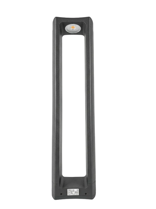 9W Alumin Rectangle OD Bollard Black WW 800mm #Y3121-80