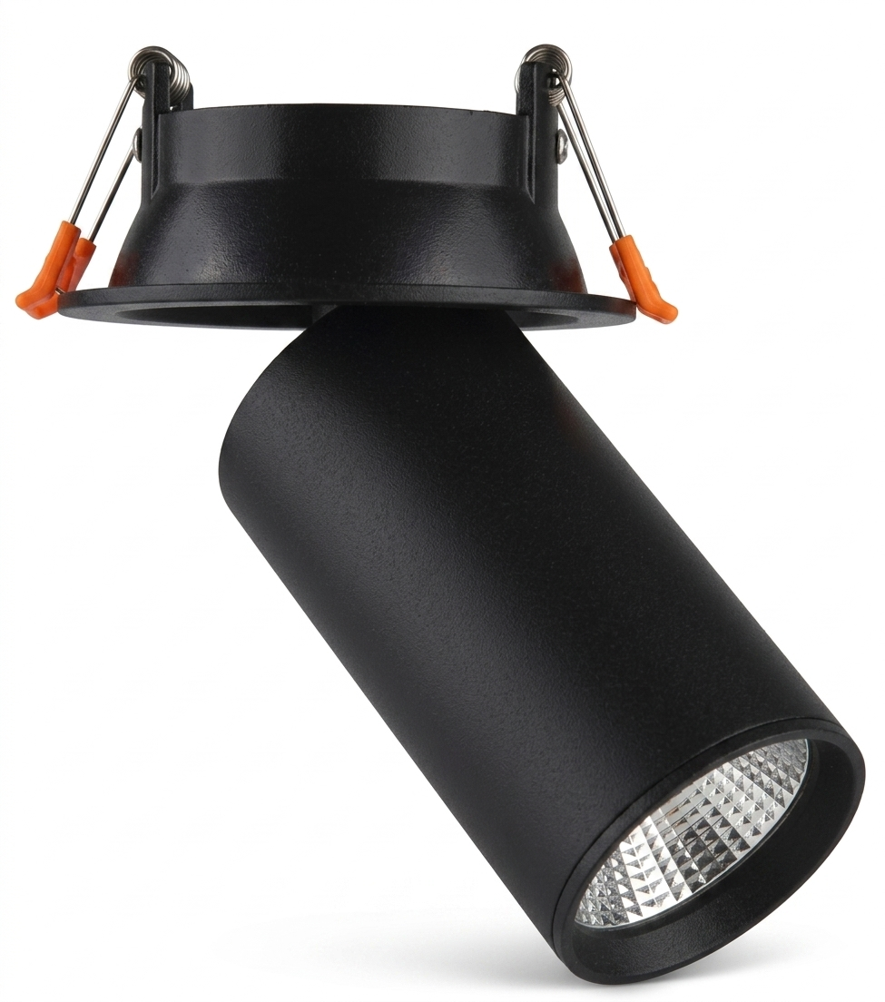 GU10 Surface Adjustable DL Black 95mm IP20 #TS205G