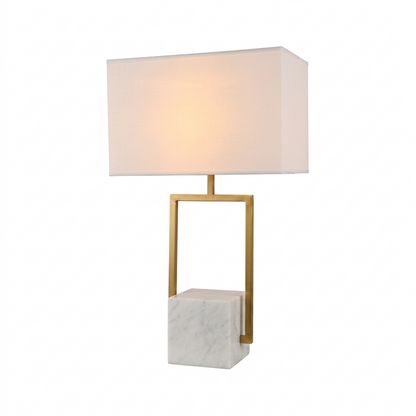 40W Verdi Table Lamp White,Marble & Gold E27 #T-KLT-151