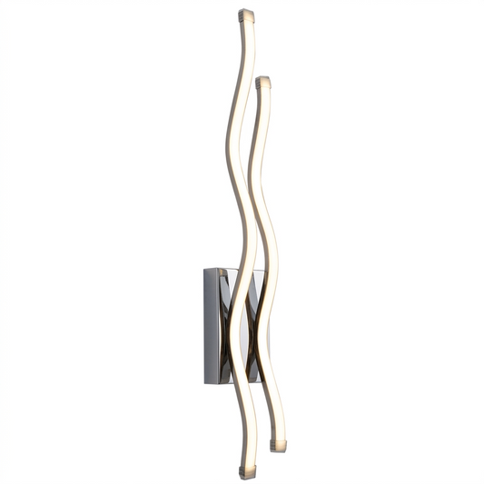 POLISHED CHROME AND ACRYLIC LED WALL BRACKET #WB9007 CHROME