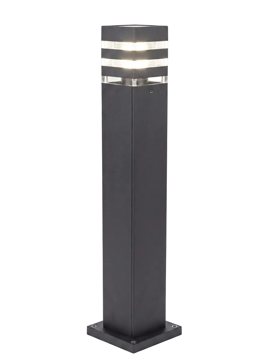 Outdoor Bollard Black E27 IP44 140x140x600mm #TB0460B (NEW STOCK ARRIVING SOON)