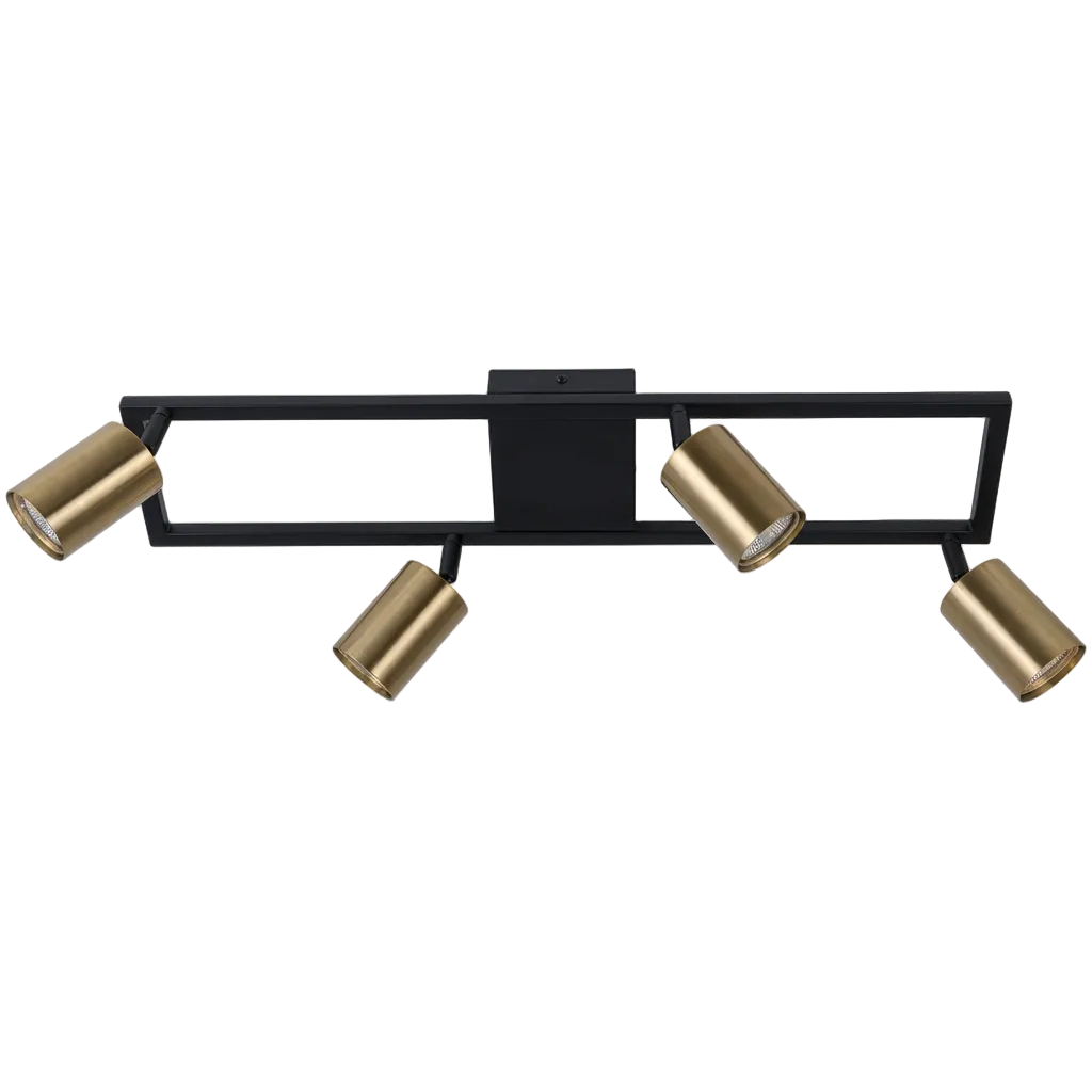 50W 4 Lt Adjustable Spot Satin Brass GU10 #S414/4 SATIN BRASS
