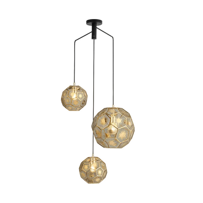 SKOURA Stl Pendant Lt Black Brass E27 #39758