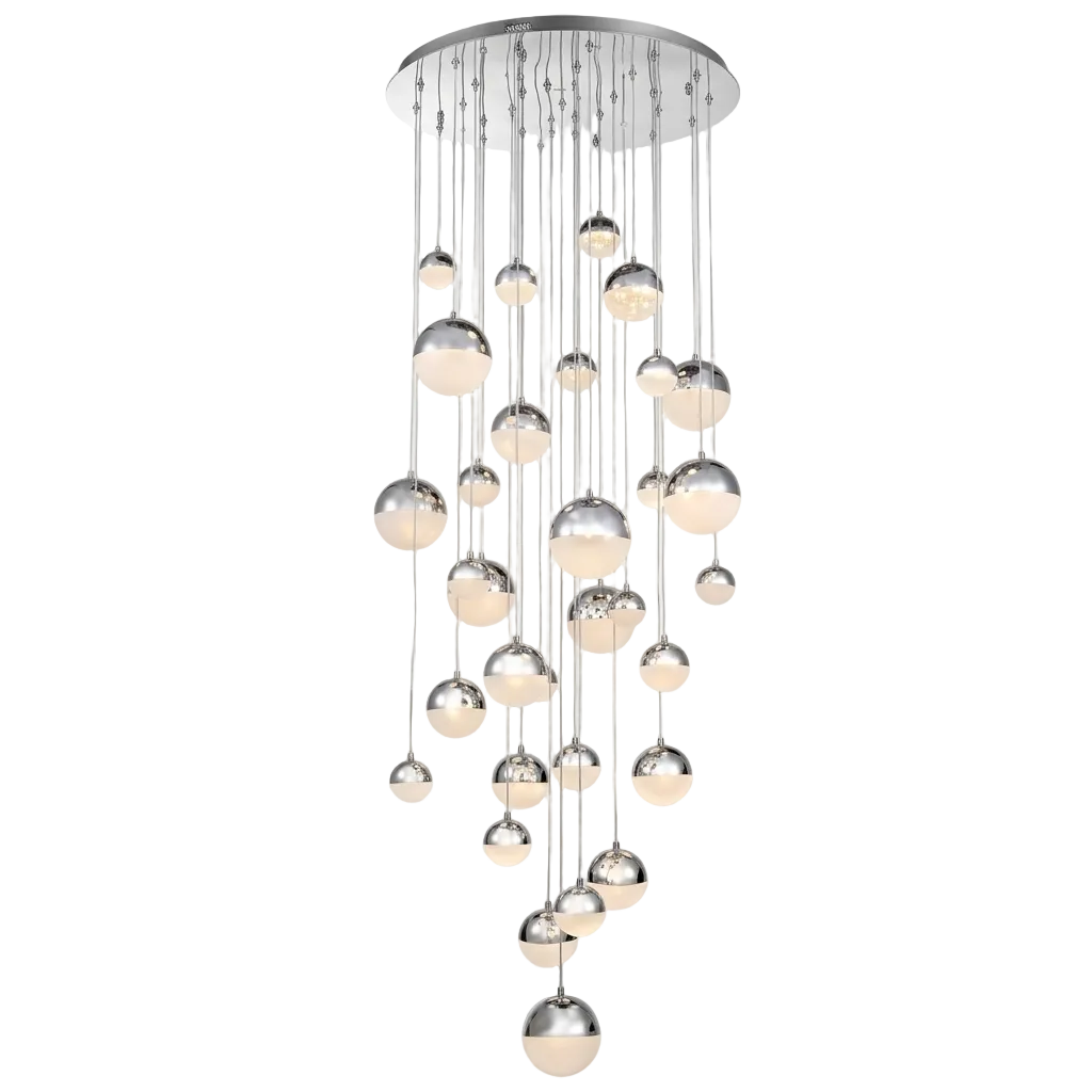 Stainless Steel, Acrylic 32Lt Pendant 750mm #PEN248/32 CHROME
