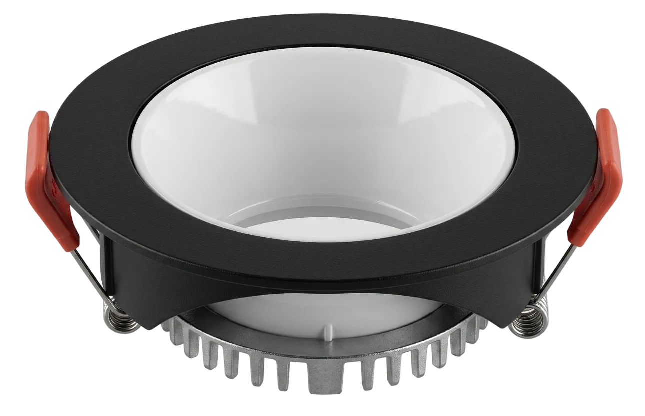 GU10 DL Fitting Round Black, White 85mm IP20 #TS24BW