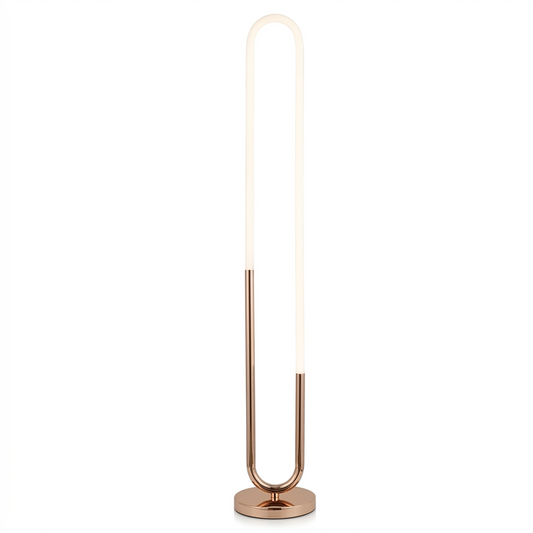 Metal, Acrylic Floor Lamp w Switch French Gold CW #SL411 GOLD