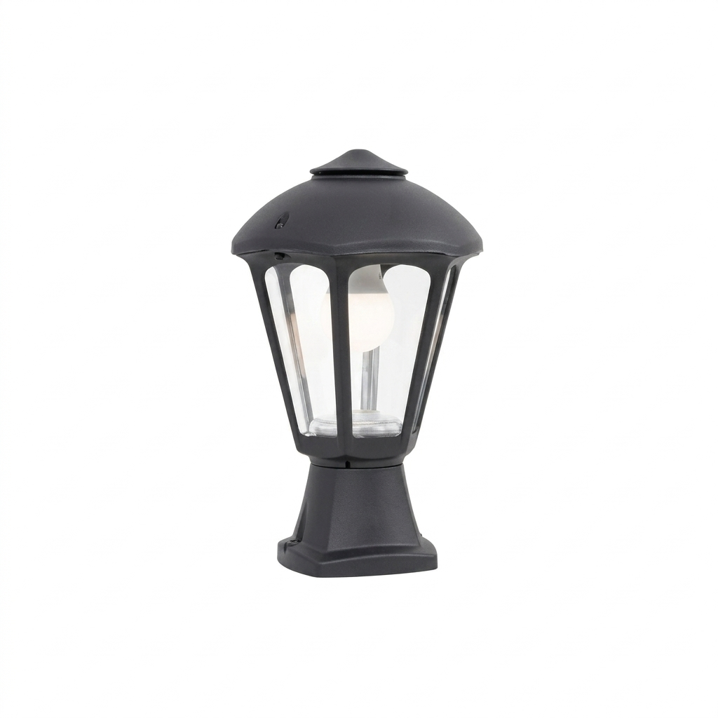 GIAMPY NARDO Pedestal/Gate Lt Black, Clear E27 #H21.114B