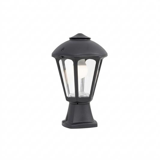 GIAMPY NARDO Pedestal/Gate Lt Black, Clear E27 #H21.114B