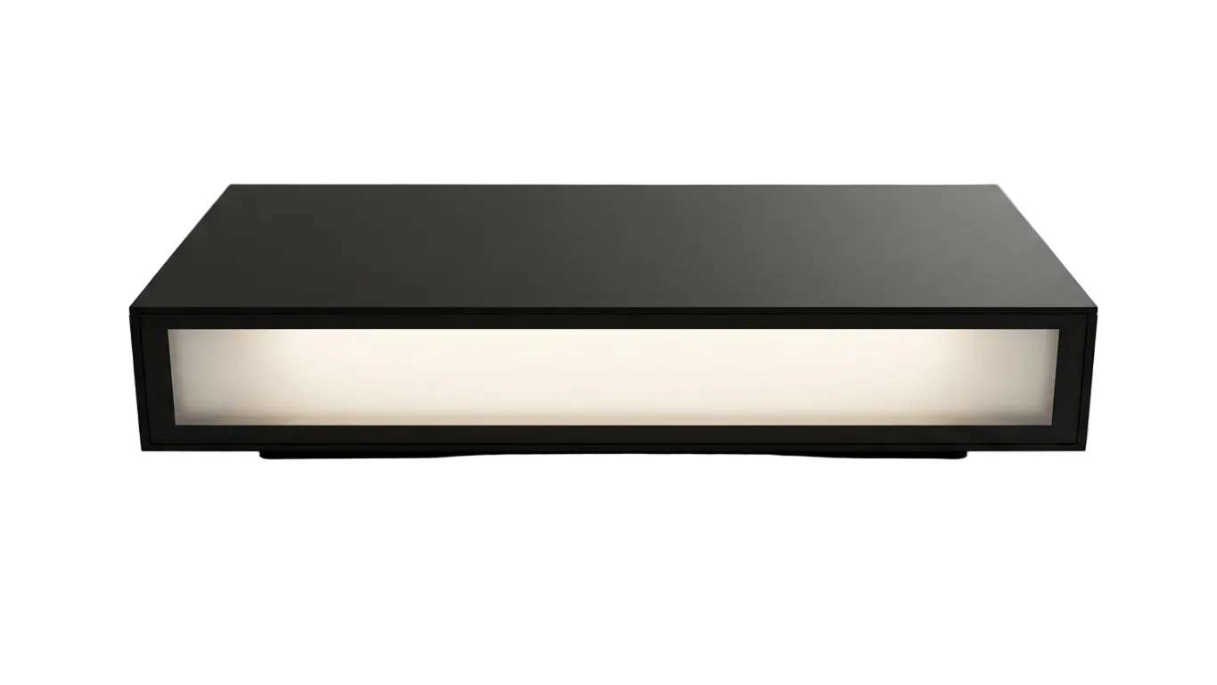 8W Rectangular LED Wall Lt Blk WW 200x100x31mm #LBD2760-8