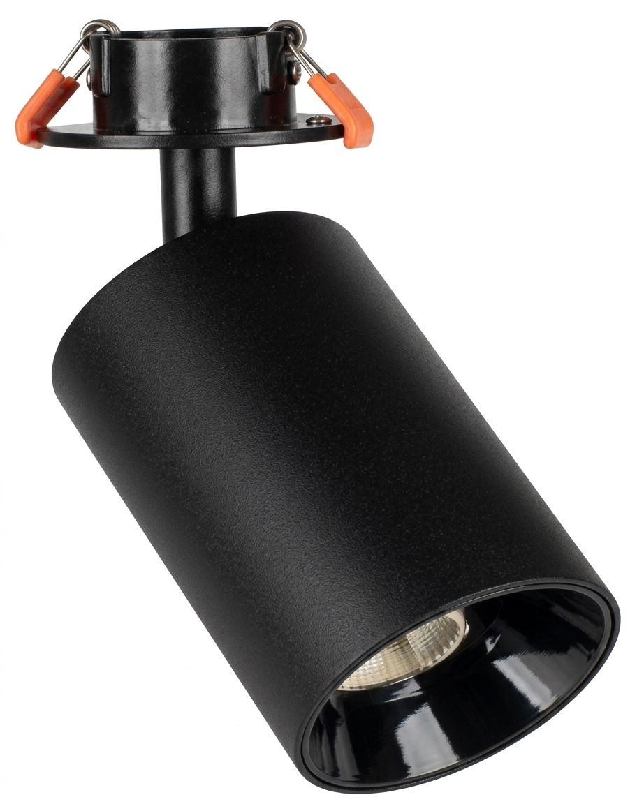 GU10 Surface Adjustable DL Black, Gold 65mm IP20 #TS42A-BG
