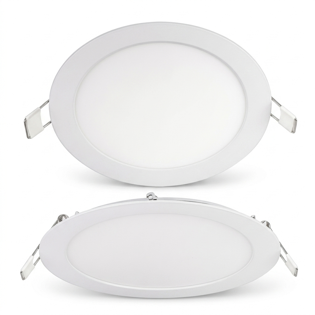 15W 7.5" Recessed Panel Lt Sett:WW,CW,DL Dimm.  #DL704 WHITE