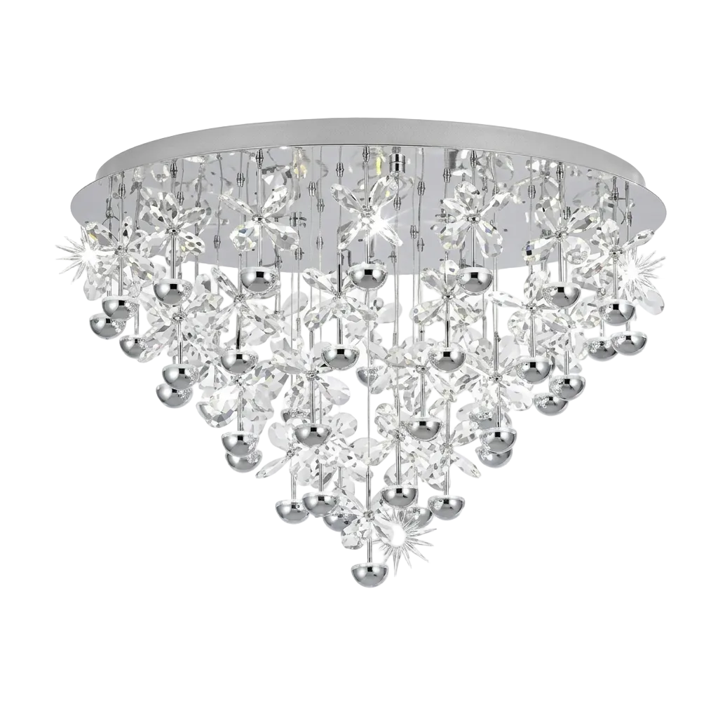 PIANOPOLI Ceiling Lt Chrome, Crystal Clear #39246