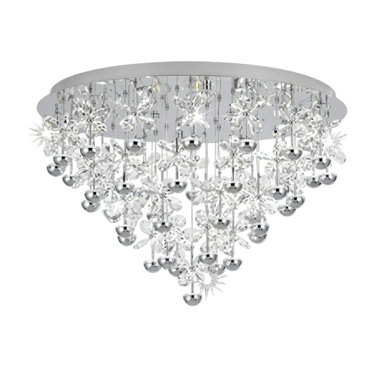 PIANOPOLI Ceiling Lt Chrome, Crystal Clear #39246