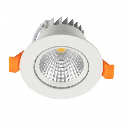 10W Aluminium Recessed Round DL White 108mm IP20 #L0940-10