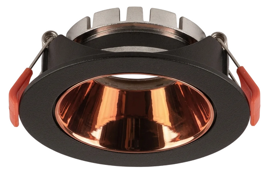 GU10 DL Fitting Round Black, Bronze 85x40mm IP20 #TS24-66BB