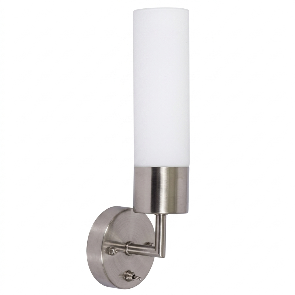 Bathroom Wall Lt Satin, White E14 IP44  #ML005 SATIN