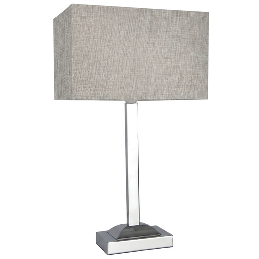 Polished Table Lamp Champagne Fabric #TL178