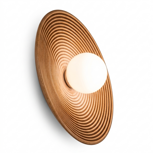 DARK-SATURN Small Wooden Wall Lt E27  #DK027