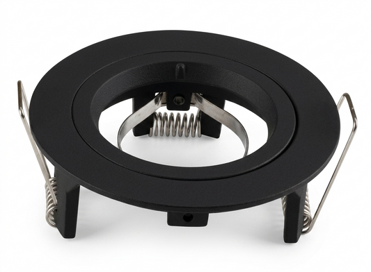 GU10 DL Fitting w Lamp Holder Black 93mm IP20 #TS16B