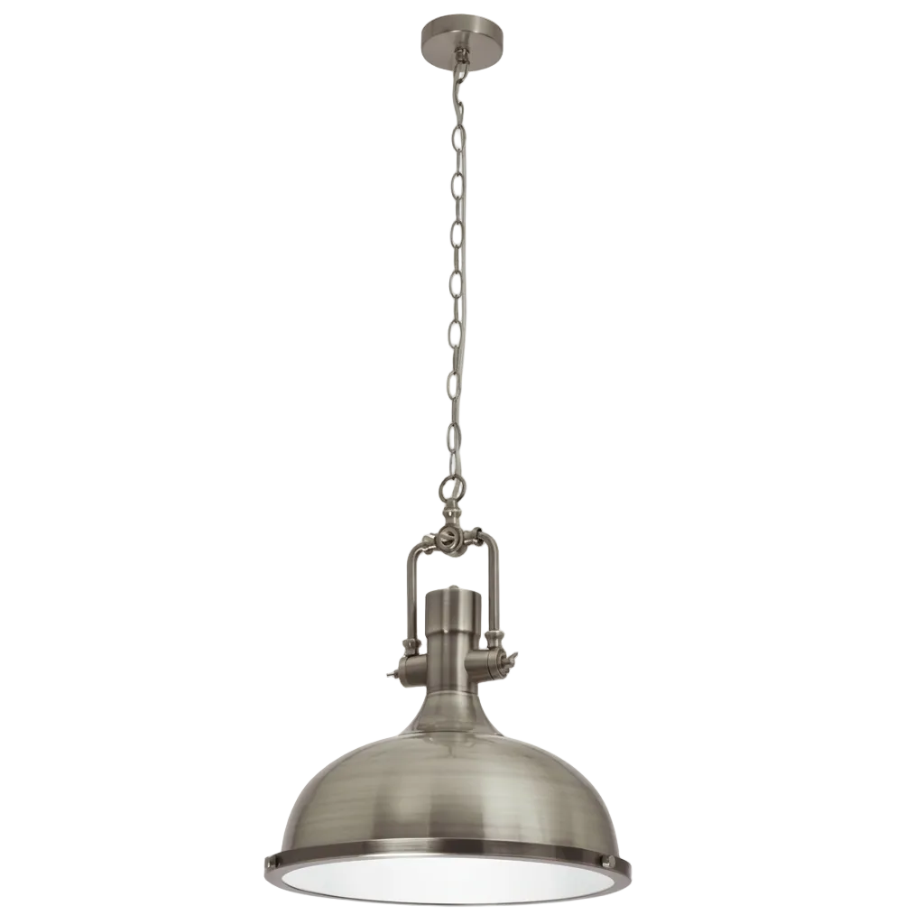 Satin Chrome Pendant E27 #PEN902 SATIN
