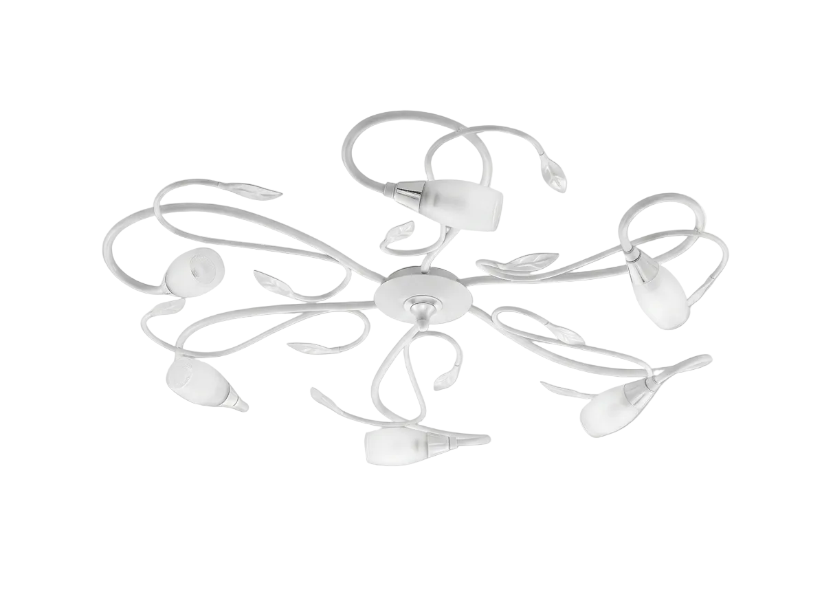 GERBERA 2 Ceiling Lt White, Silver 6xG9  #97749
