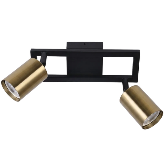 50W 2 Lt Adjustable Spot Satin Brass GU10 #S414/2 SATIN BRASS