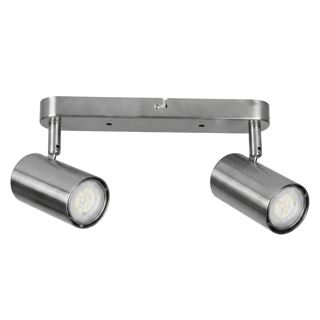 2 Lt Satin Chrome Ceiling Spot GU10 #S178/2 SATIN CHR