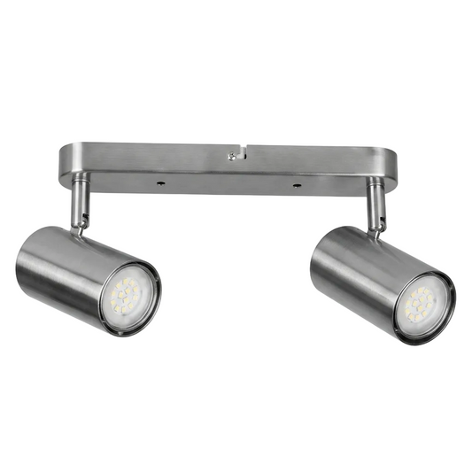 2 Lt Satin Chrome Ceiling Spot GU10 #S178/2 SATIN CHR