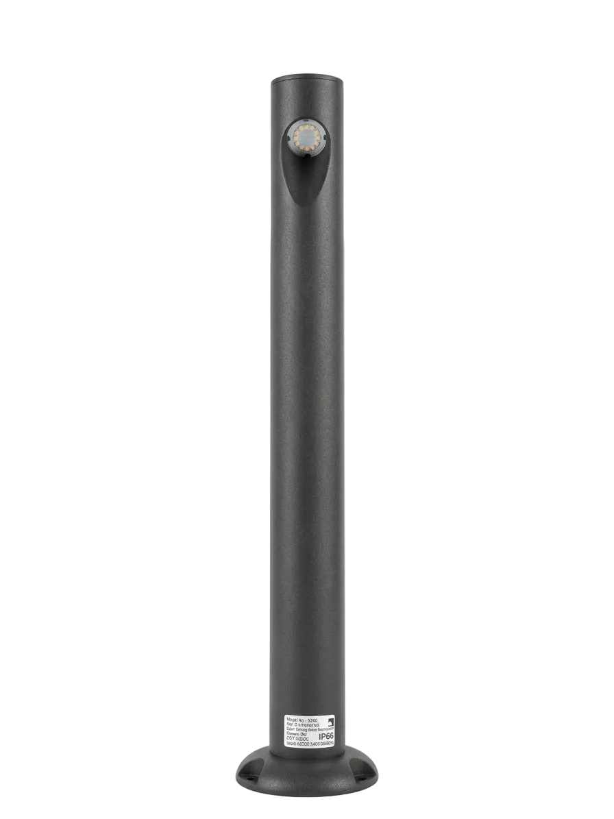 7W Alumin OD Bollard Black WW 600mm #Y013249-60