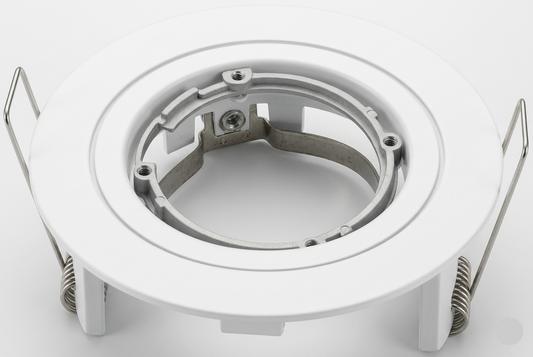 GU10 DL Fitting Fixed White 75mm IP20 #TS15WHITE