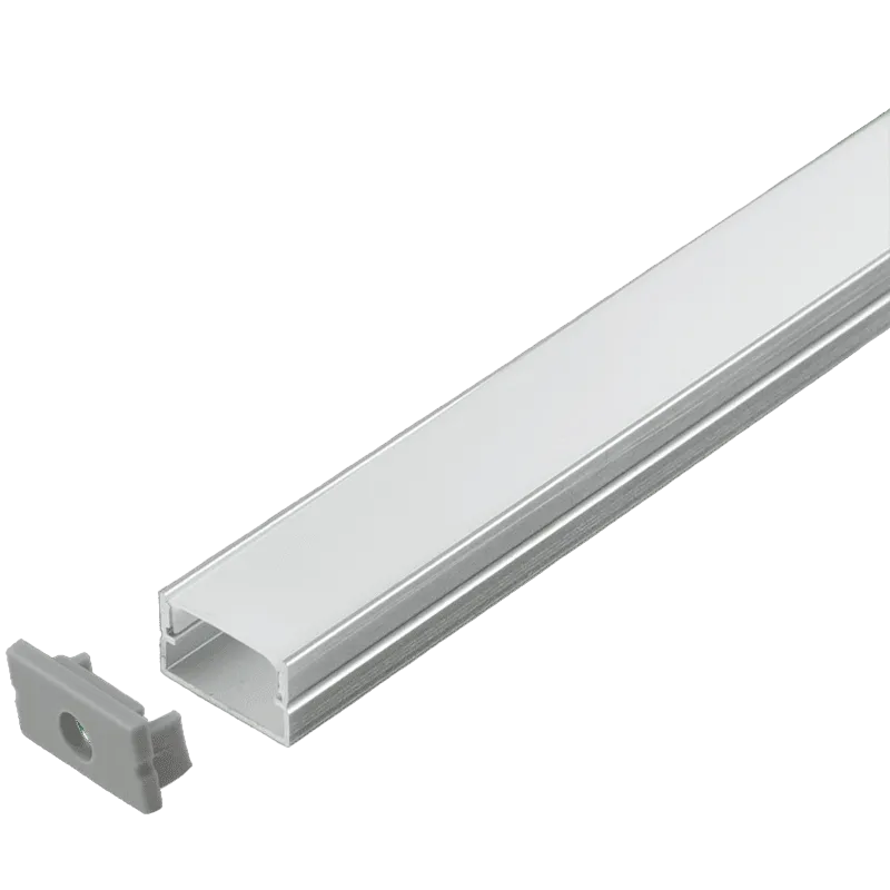 Silver Surface Aluminium Profile with PC Cover #HVS415 SURFACE