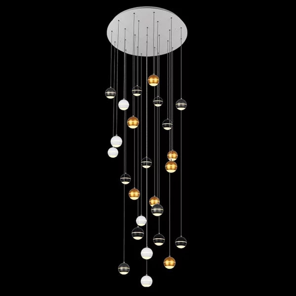 5W Cosmic Cluster Pendant Bk,Gr,Sat Gold, Wh #K-LED-01/25