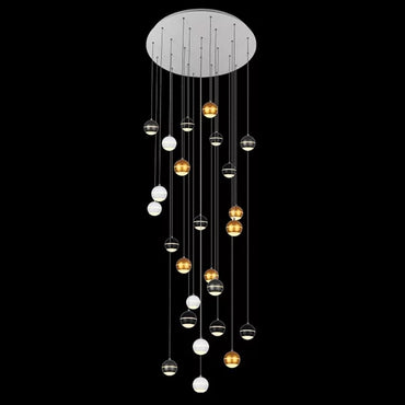 5W Cosmic Cluster Pendant Bk,Gr,Sat Gold, Wh #K-LED-01/25
