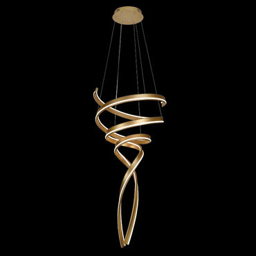 120W LED Gold Swan Pendant Sat Gold WW IP20 #K-LED-482/GD