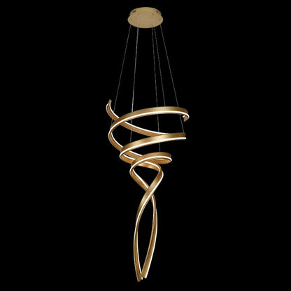 120W LED Gold Swan Pendant Sat Gold WW IP20 #K-LED-482/GD