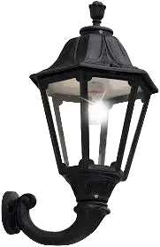 Noemi/Ofir 30W Wall Lantern Black, Clear E27 #K35.132