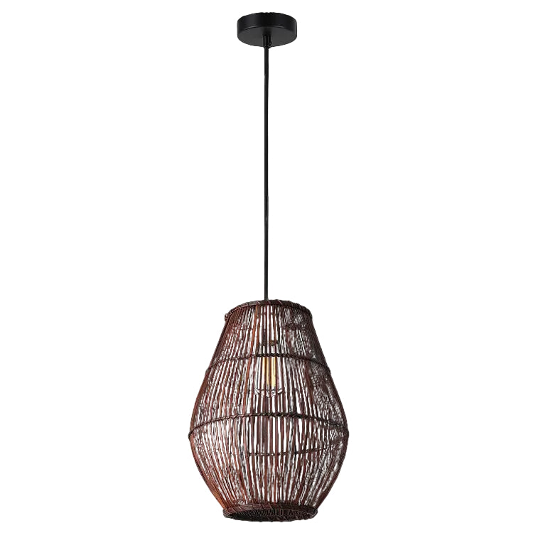 40W Rattan & Bamboo Pendant Coffee E27 IP20 #E-KLCH-7130
