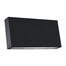 8W Rectangular LED Wall Lt Blk WW 200x100x31mm #LBD2760-8