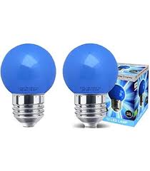 LED Bulb -1W LED Golf Ball 2pack E27 Blue #LED BULB BLUE
