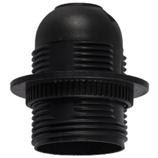 Black Plastic Lamp Holder With Ring - #PART104