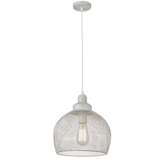 French White Metal Cord Pendant Light - #PEN208 FRENCH WHITE