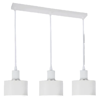 Metal 3 Lt Pendant White E27 #PEN245/3 WHITE