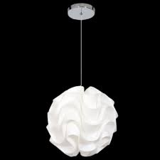 Polypropylene Pendant White E27 400mm #PEN420/1 WHITE