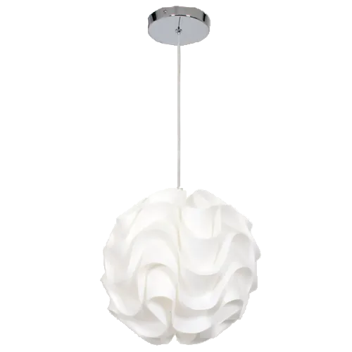 Polypropylene Pendant White E27 400mm #PEN420/1 WHITE