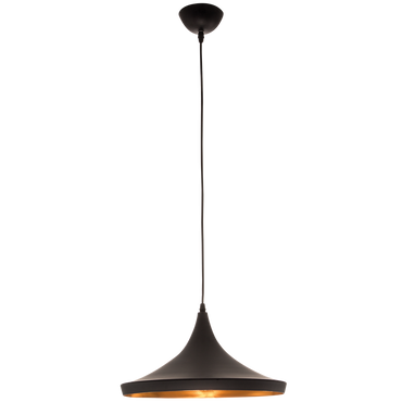 Metal Pendant with Gold Inner E27 #PEN545 BK/GD