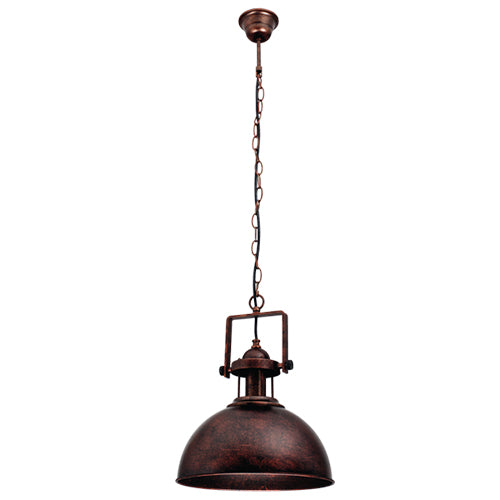 Metal Shade Pendant Light - #PEN743/1 BLACK RUST