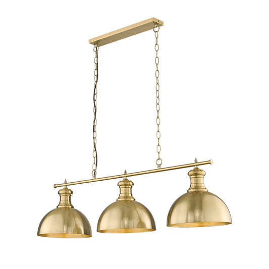 3 Lt Pendant Antique Gold E27 #PEN853/3 GOLD