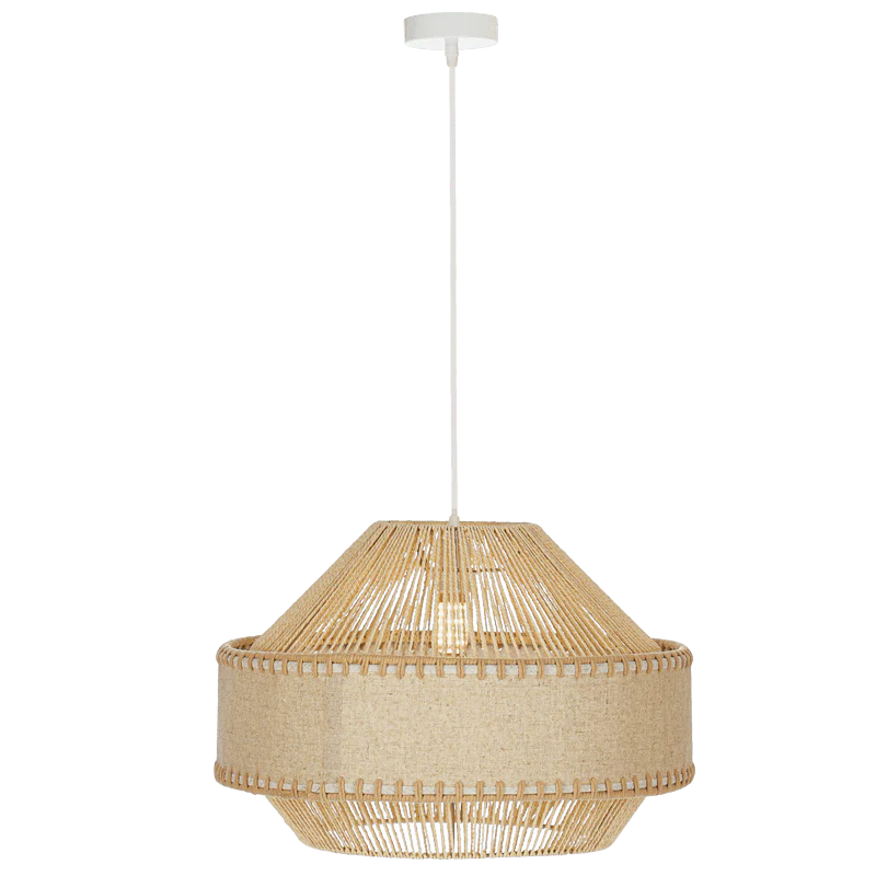 Metal Rope Pendant Natural E27 LED Only #PEN880 NATURAL