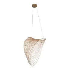 Metal, Acrylic and Wood Pendant Natural CW #PEN836 NATURAL