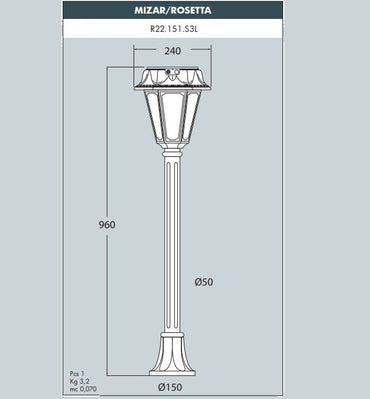 MIZAR/ROSETTA Solar Lantern - #R22.151